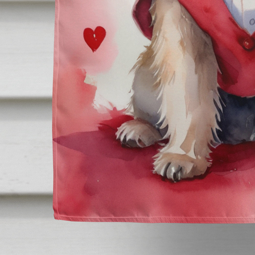 Cairn Terrier My Valentine House Flag-3