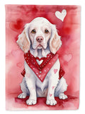 Clumber Spaniel My Valentine House Flag-0