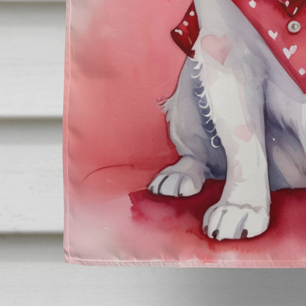 Clumber Spaniel My Valentine House Flag-3