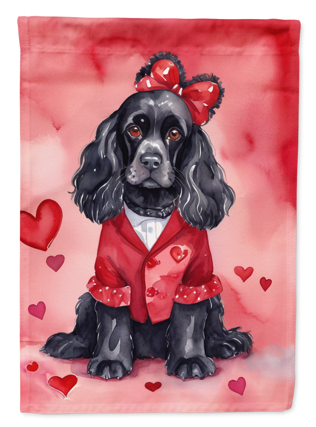 Cocker Spaniel My Valentine House Flag-0