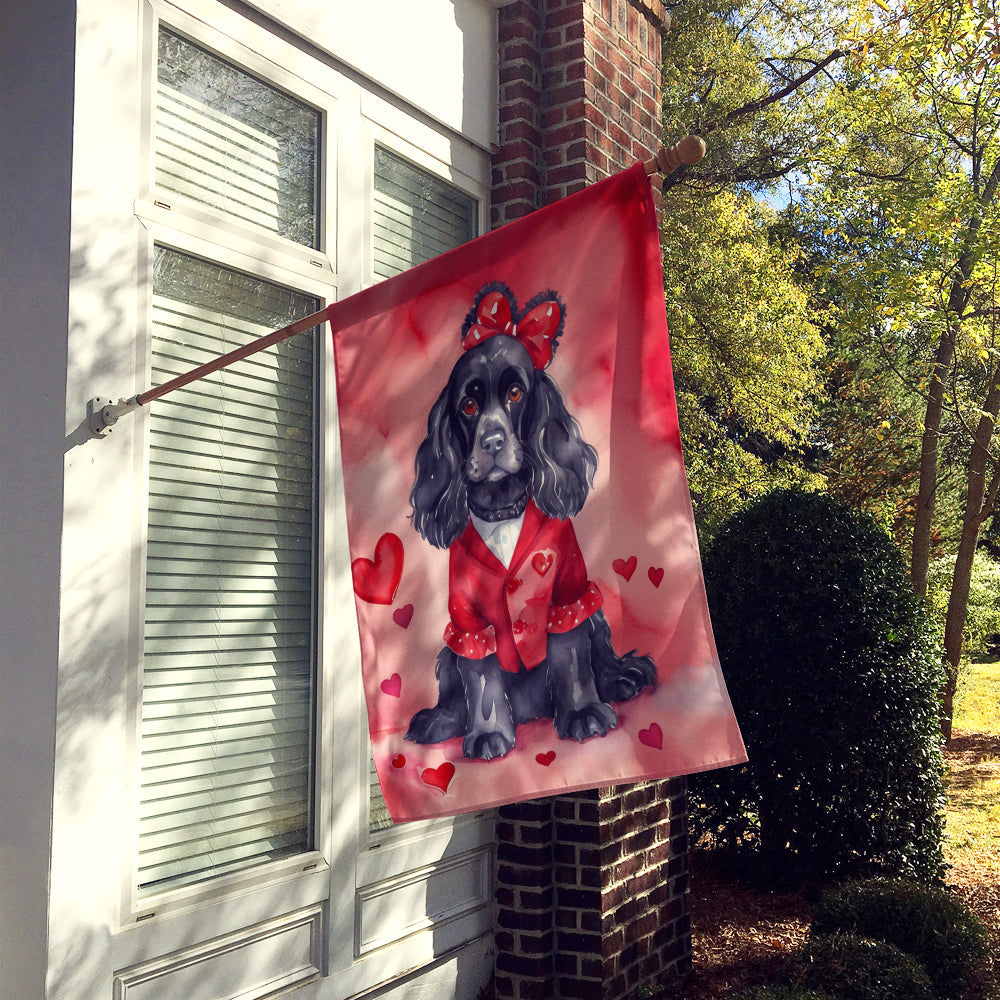 Cocker Spaniel My Valentine House Flag-1