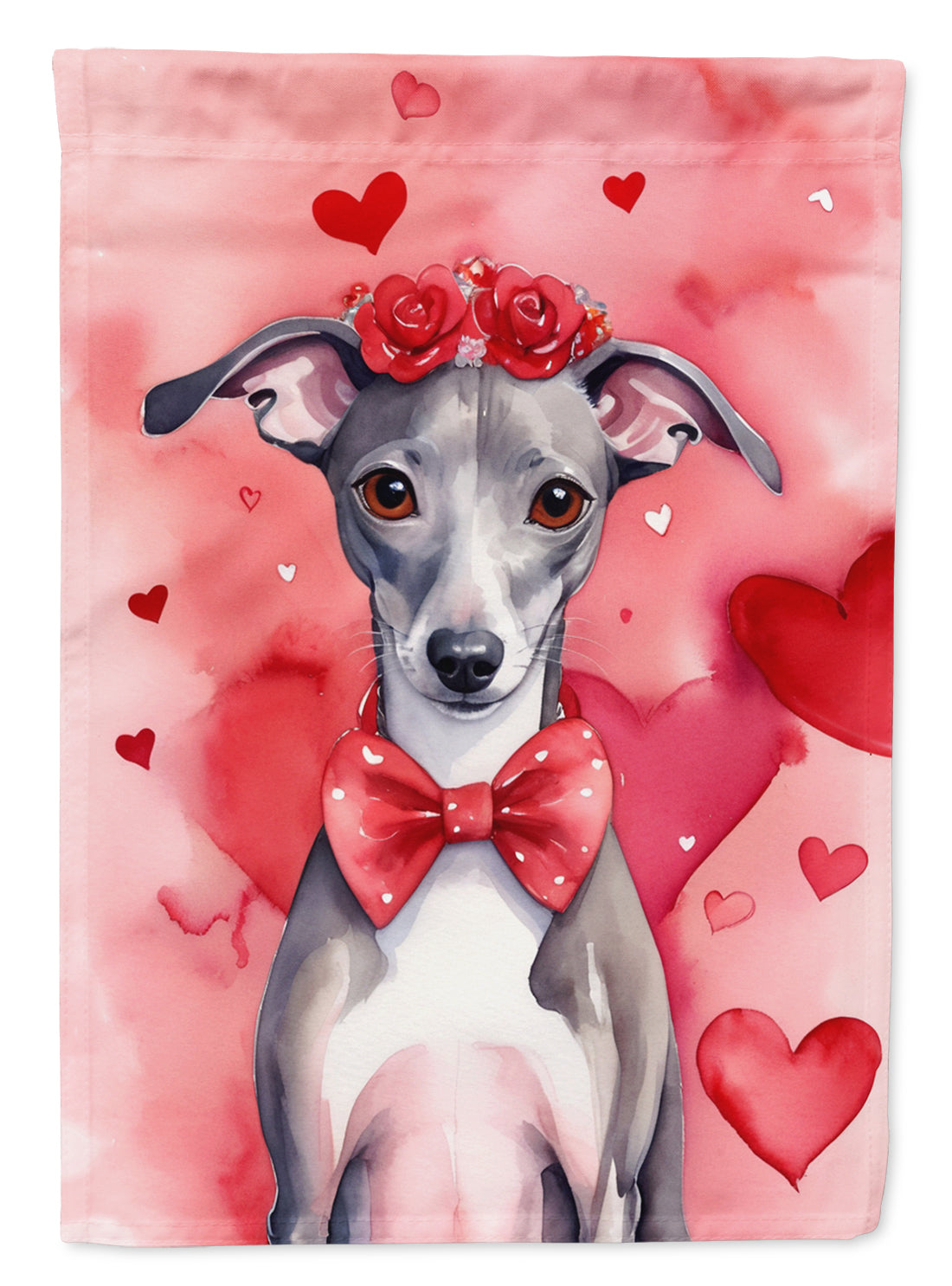 Italian Greyhound My Valentine House Flag-0