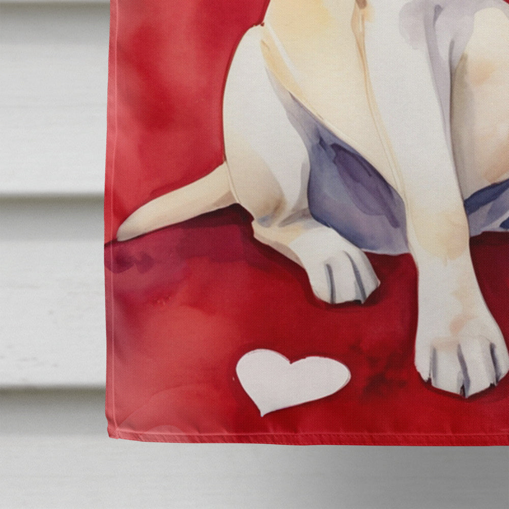 Yellow Labrador Retriever My Valentine House Flag-3