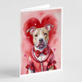 Pit Bull Terrier My Valentine Greeting Cards Pack of 8-0