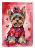 Yorkshire Terrier My Valentine House Flag-0