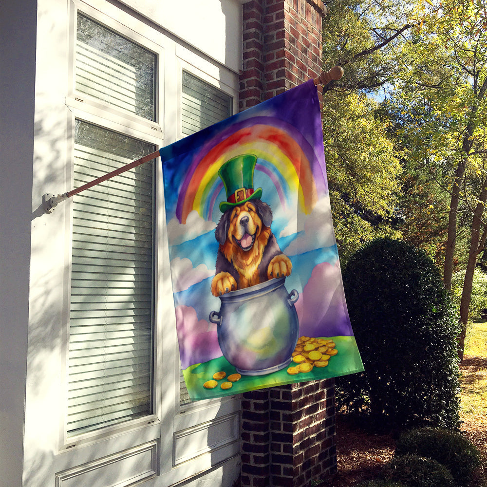 Tibetan Mastiff St Patrick's Day House Flag-1