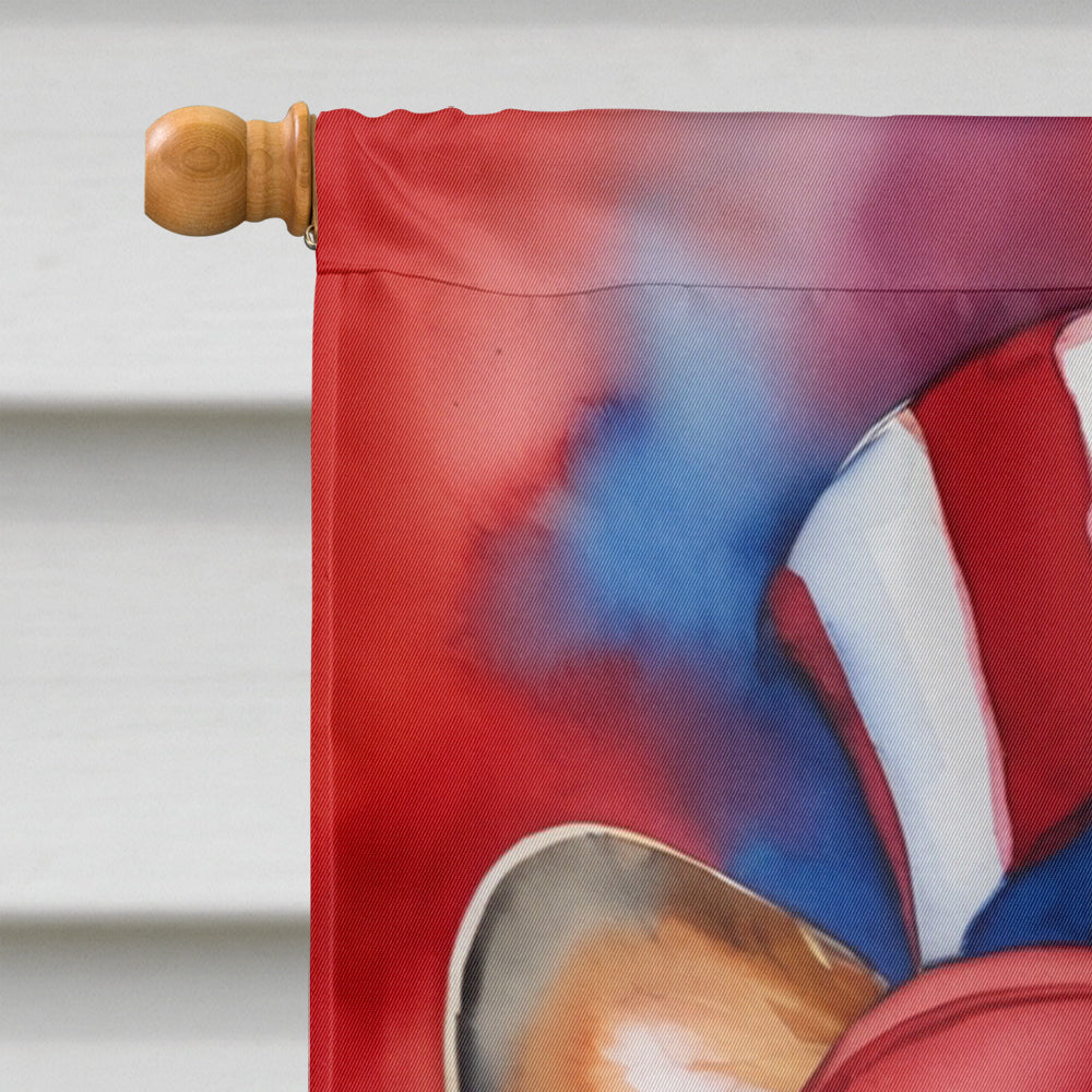 Corgi Patriotic American House Flag-2