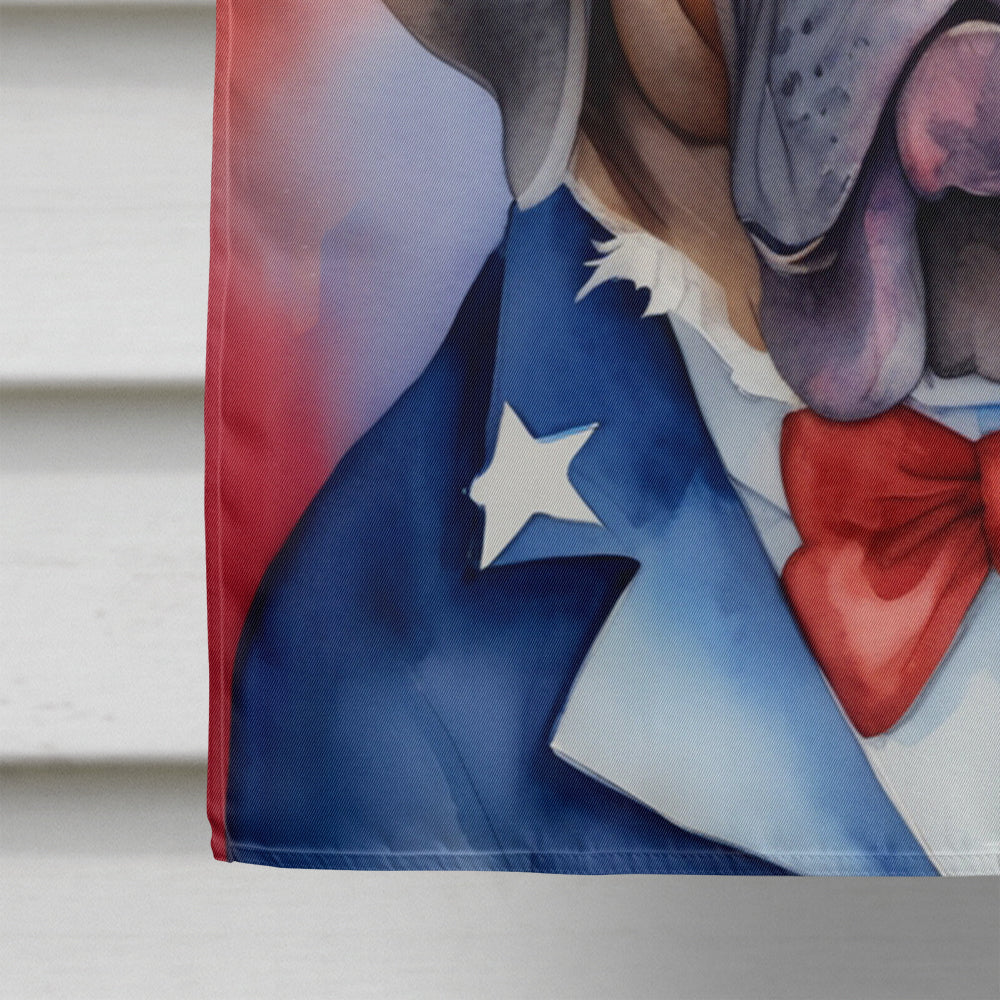 Mastiff Patriotic American House Flag-3