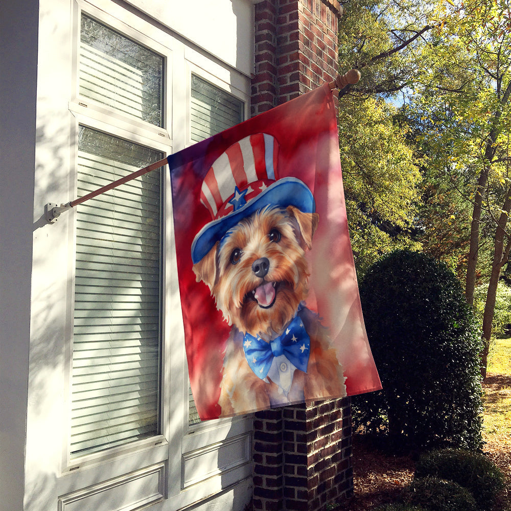Norfolk Terrier Patriotic American House Flag-1