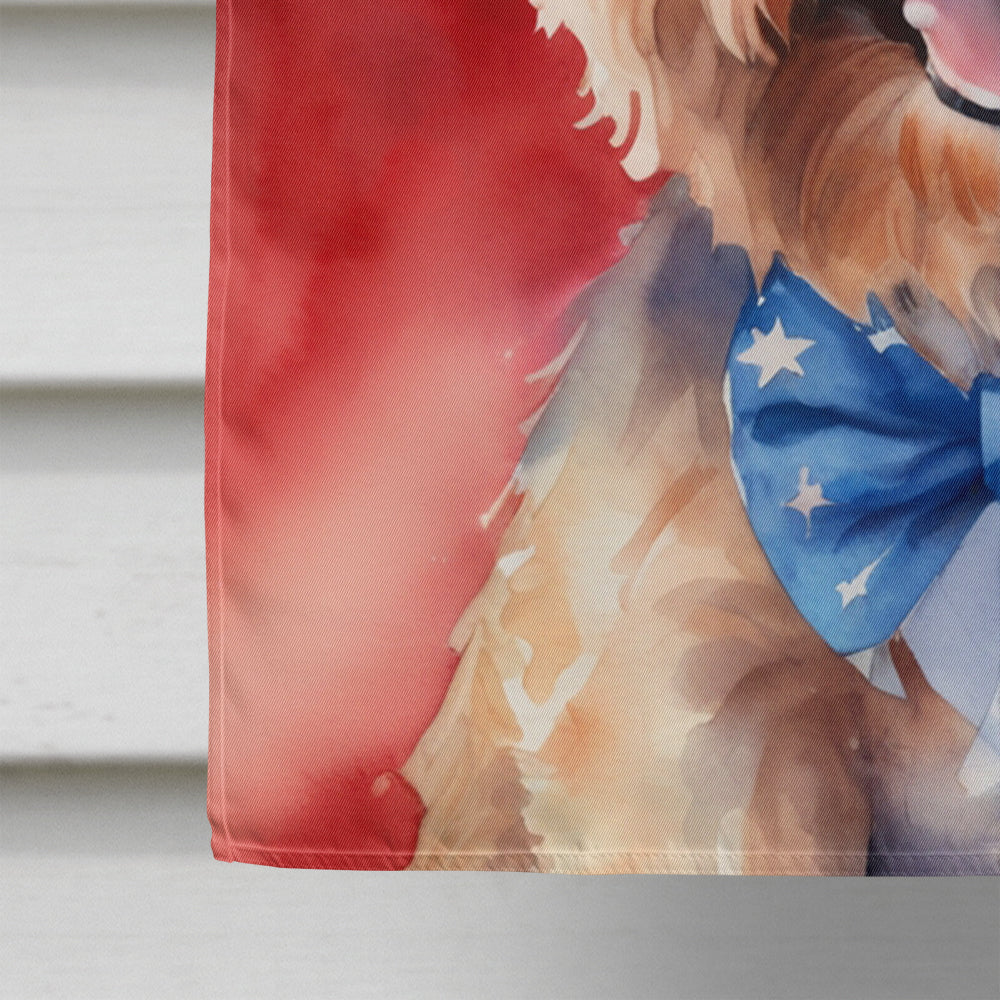 Norfolk Terrier Patriotic American House Flag-3