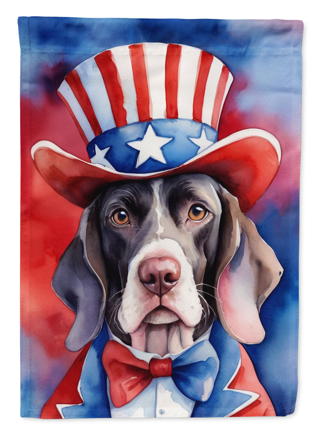 Pointer Patriotic American House Flag-0