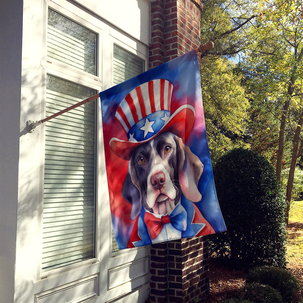Pointer Patriotic American House Flag-1