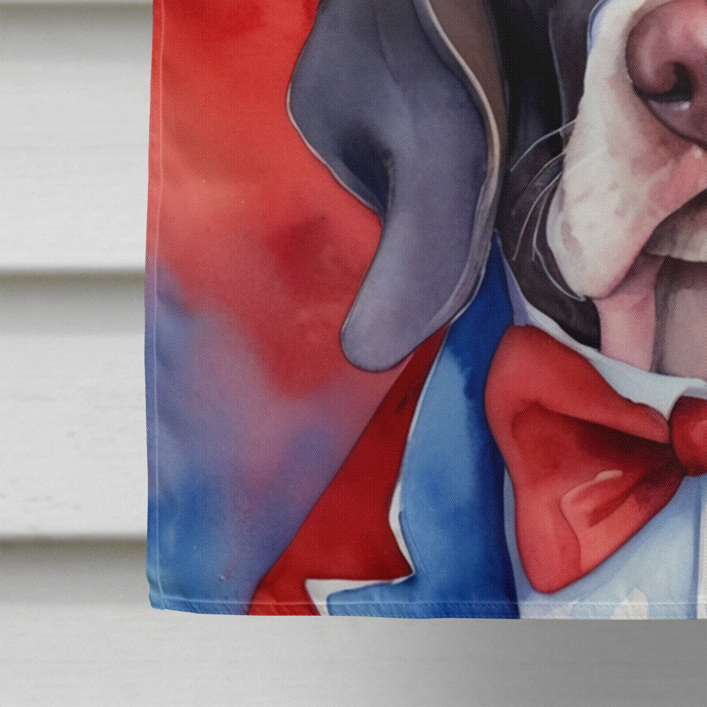 Pointer Patriotic American House Flag-3