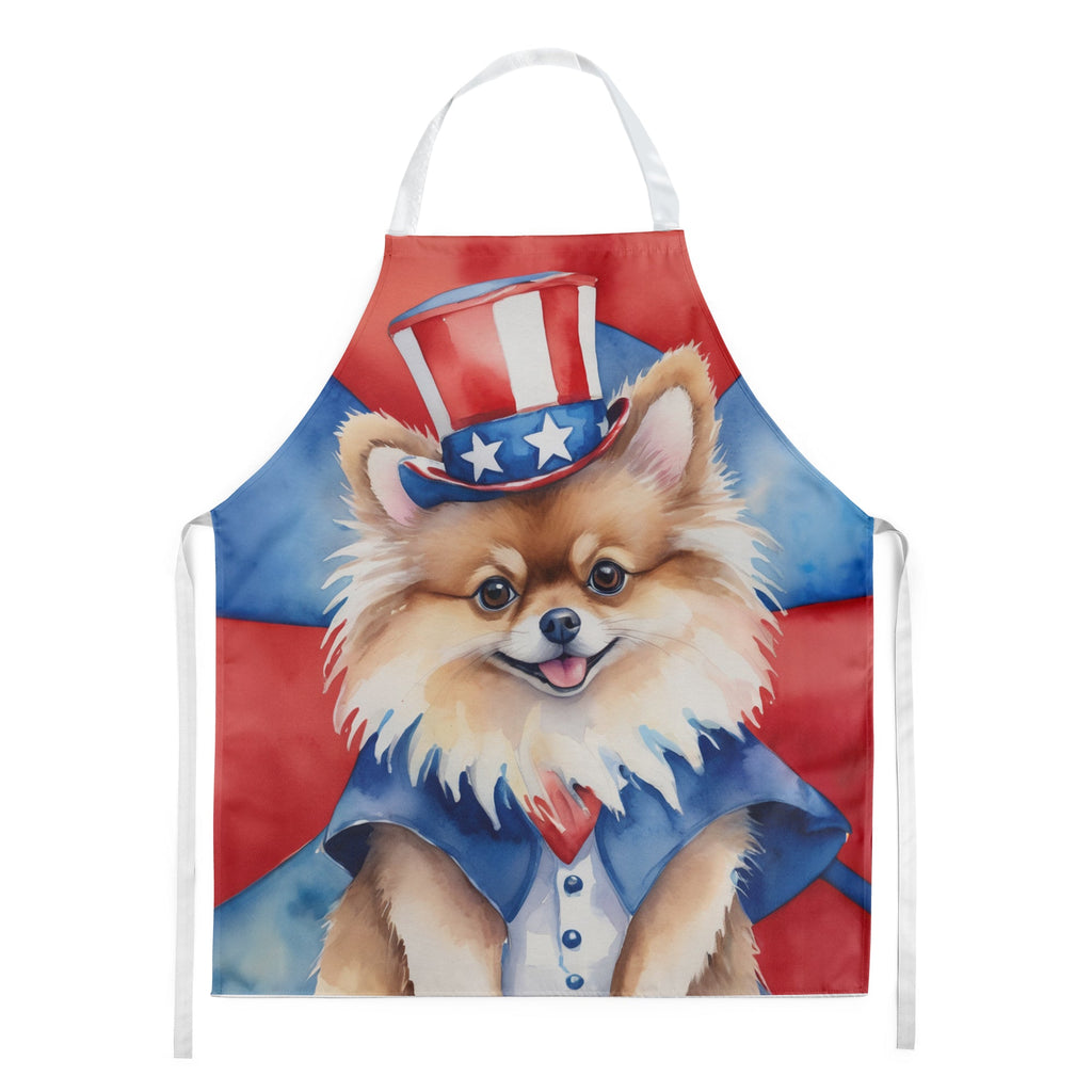 Pomeranian Patriotic American Apron-0