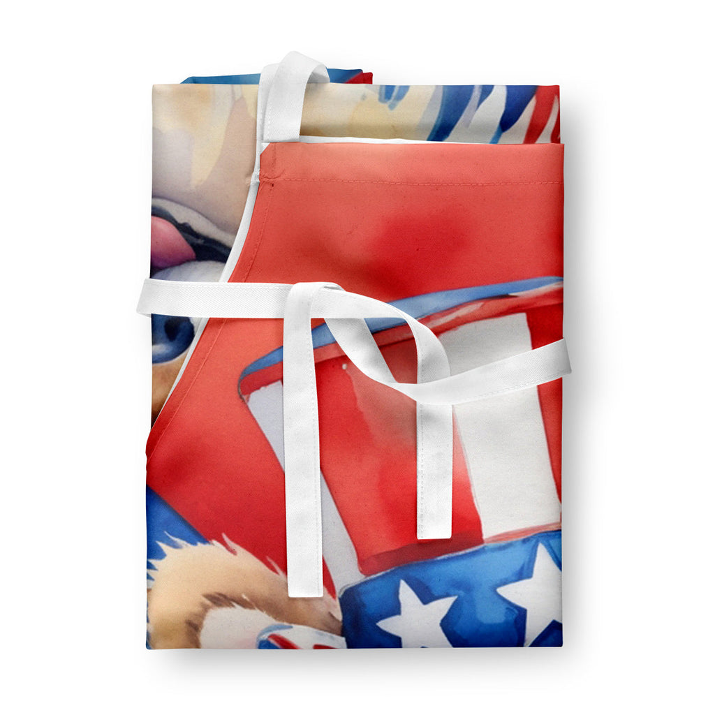 Pomeranian Patriotic American Apron-2