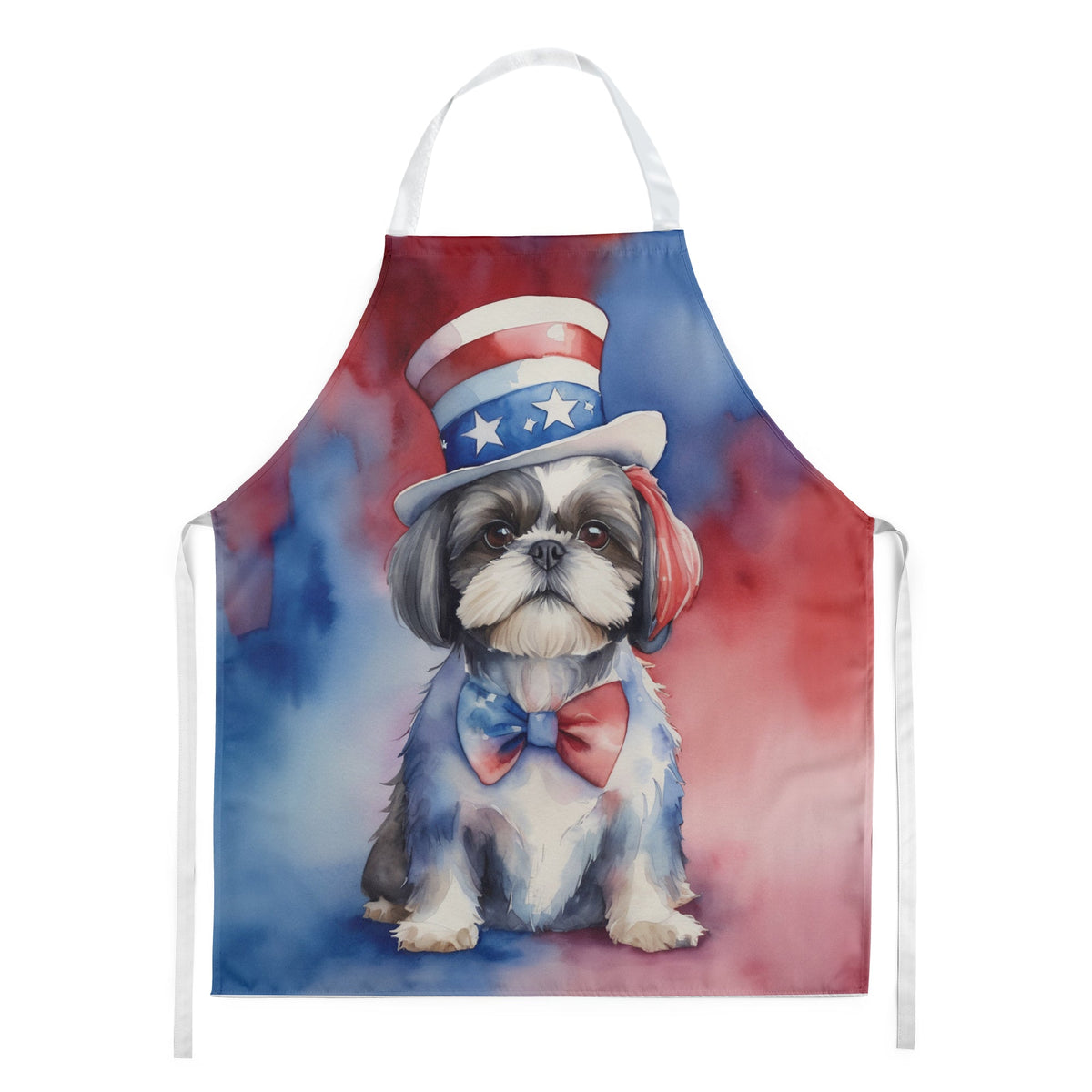 Shih Tzu Patriotic American Apron-0