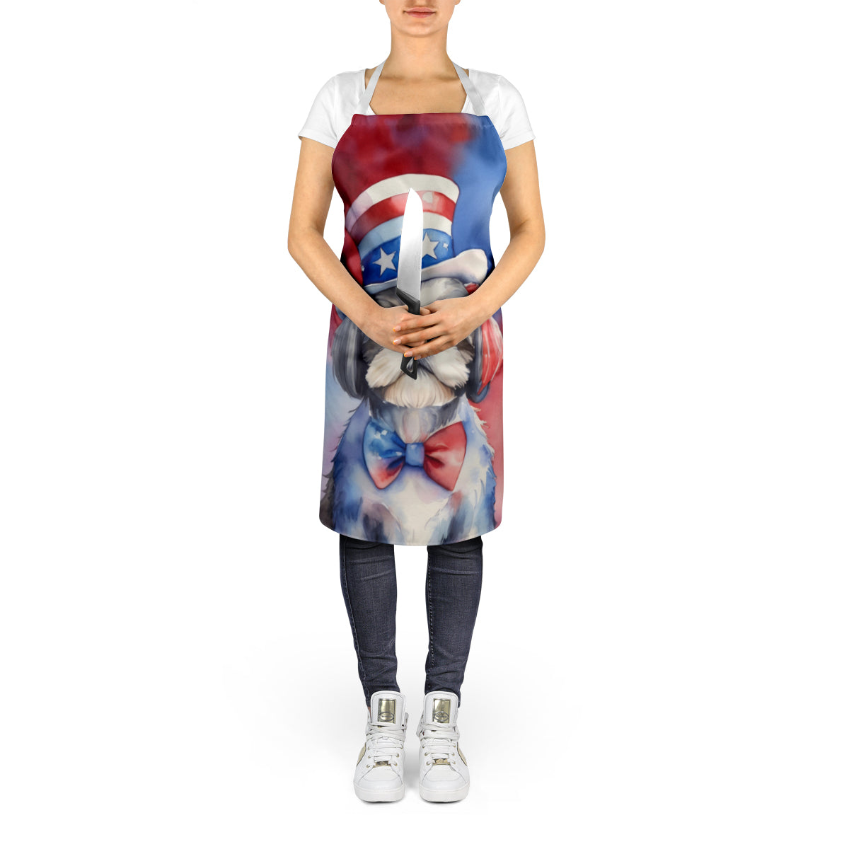 Shih Tzu Patriotic American Apron-4