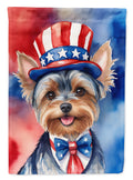 Yorkshire Terrier Patriotic American House Flag-0