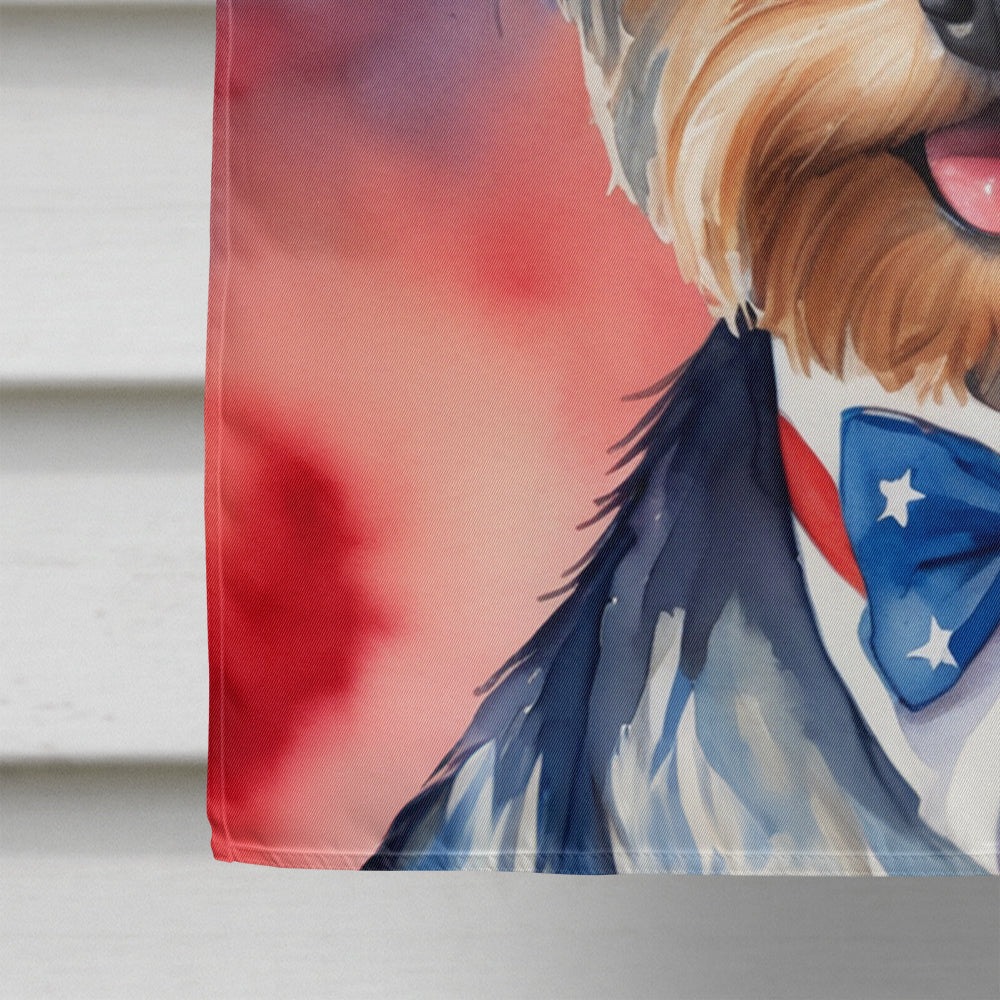 Yorkshire Terrier Patriotic American House Flag-3
