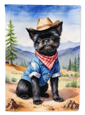 Affenpinscher Cowboy Welcome House Flag-0
