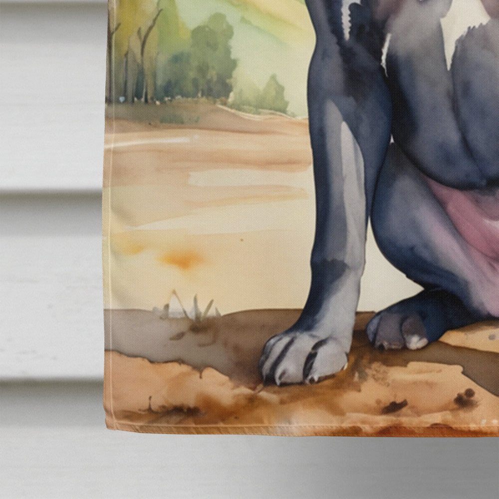 Cane Corso Cowboy Welcome House Flag-3