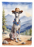 Greyhound Cowboy Welcome House Flag-0