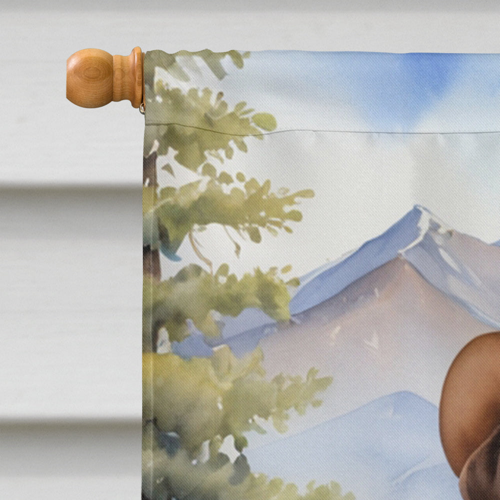 Labrador Retriever Cowboy Welcome House Flag-2