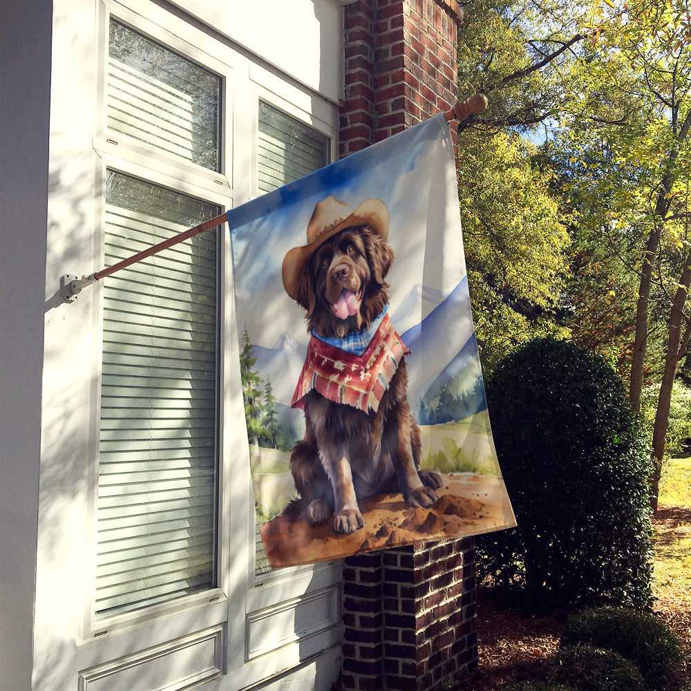 Newfoundland Cowboy Welcome House Flag-1