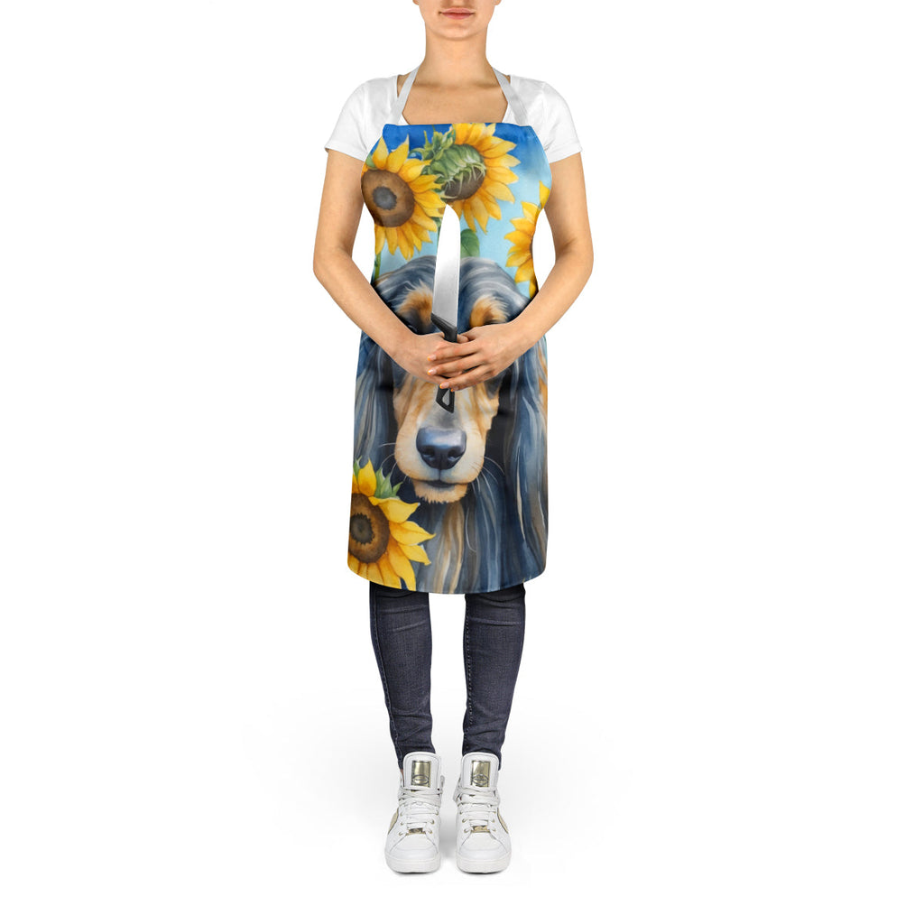 Afghan Hound in Sunflowers Apron-4
