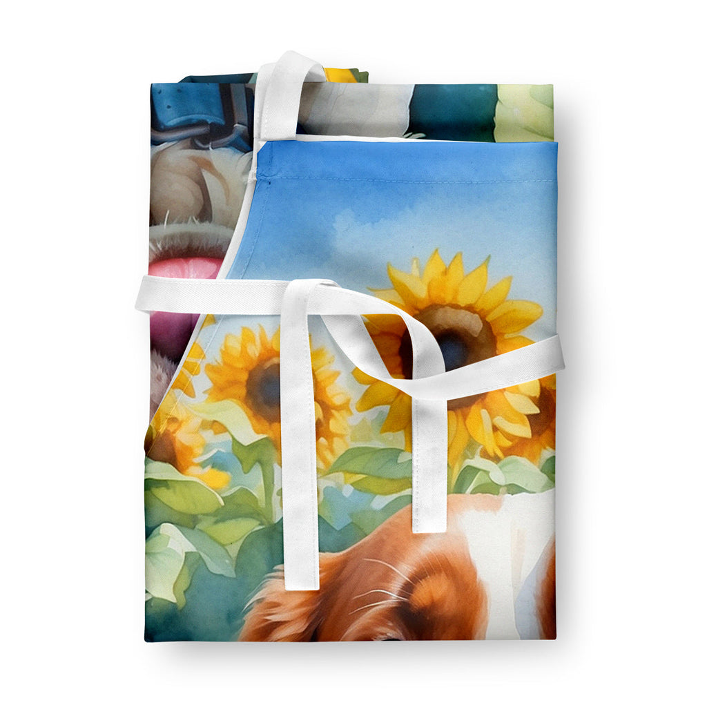 Brittany Spaniel in Sunflowers Apron-2