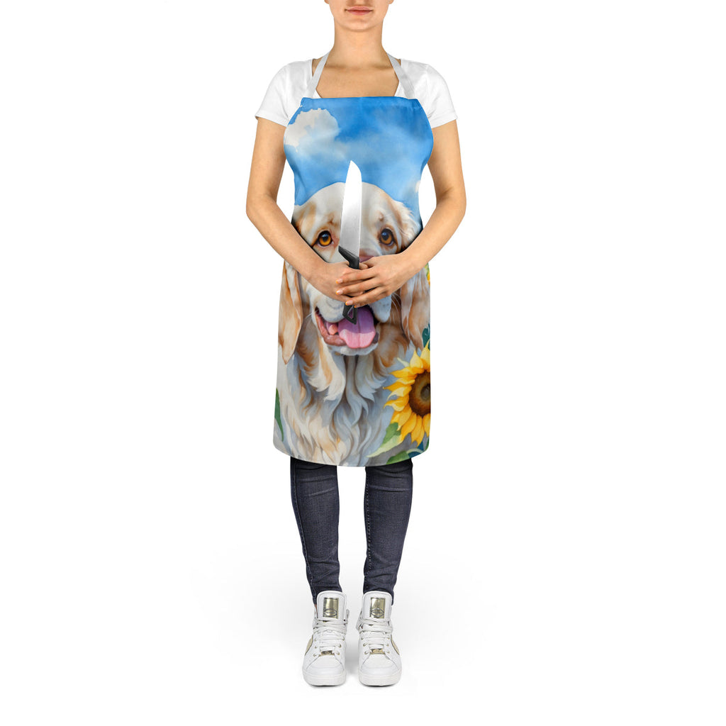 Clumber Spaniel in Sunflowers Apron-4