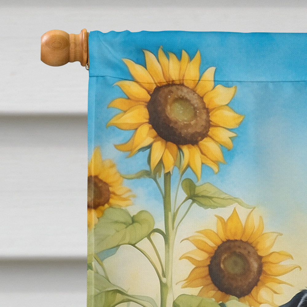Dalmatian in Sunflowers House Flag-2