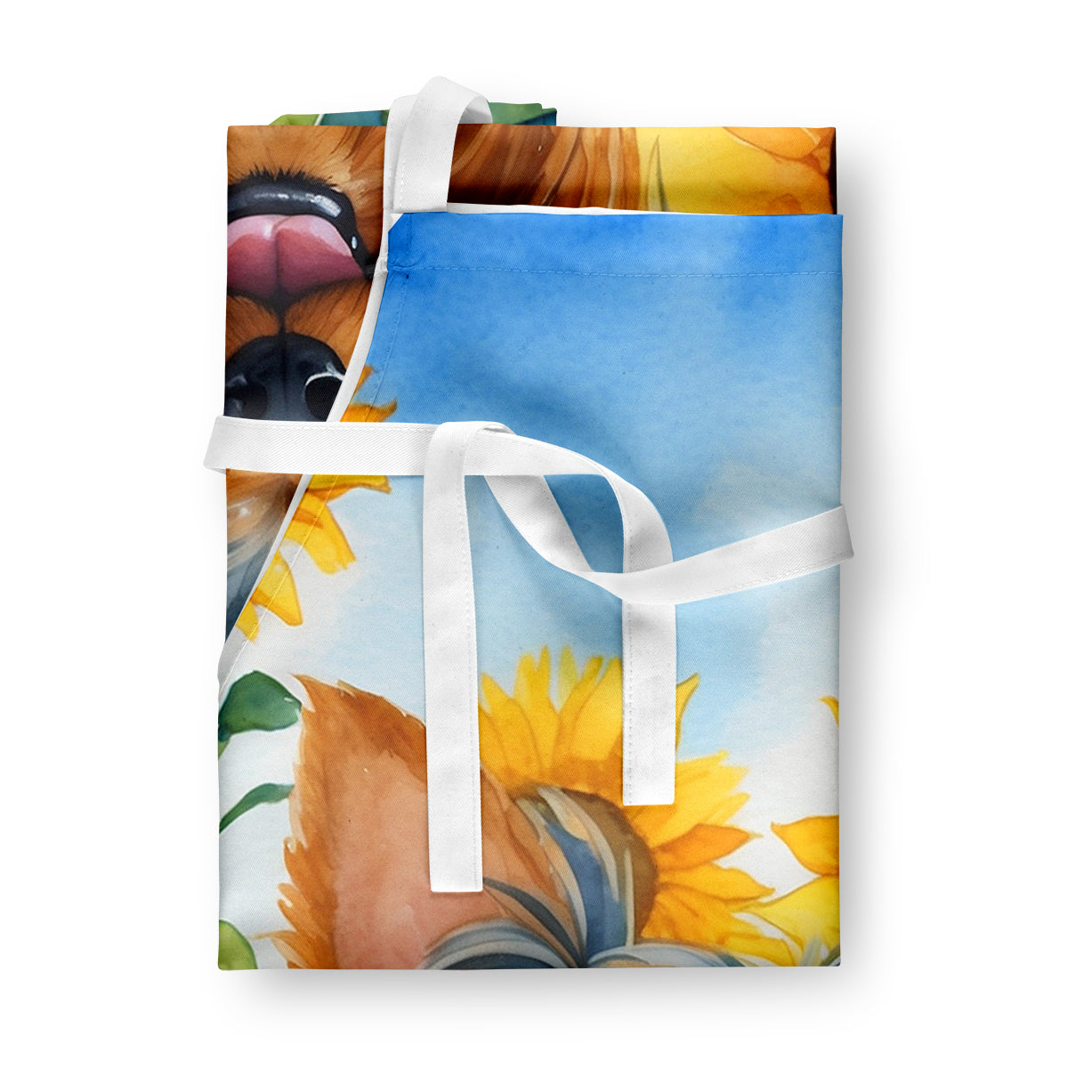 Yorkshire Terrier in Sunflowers Apron-2