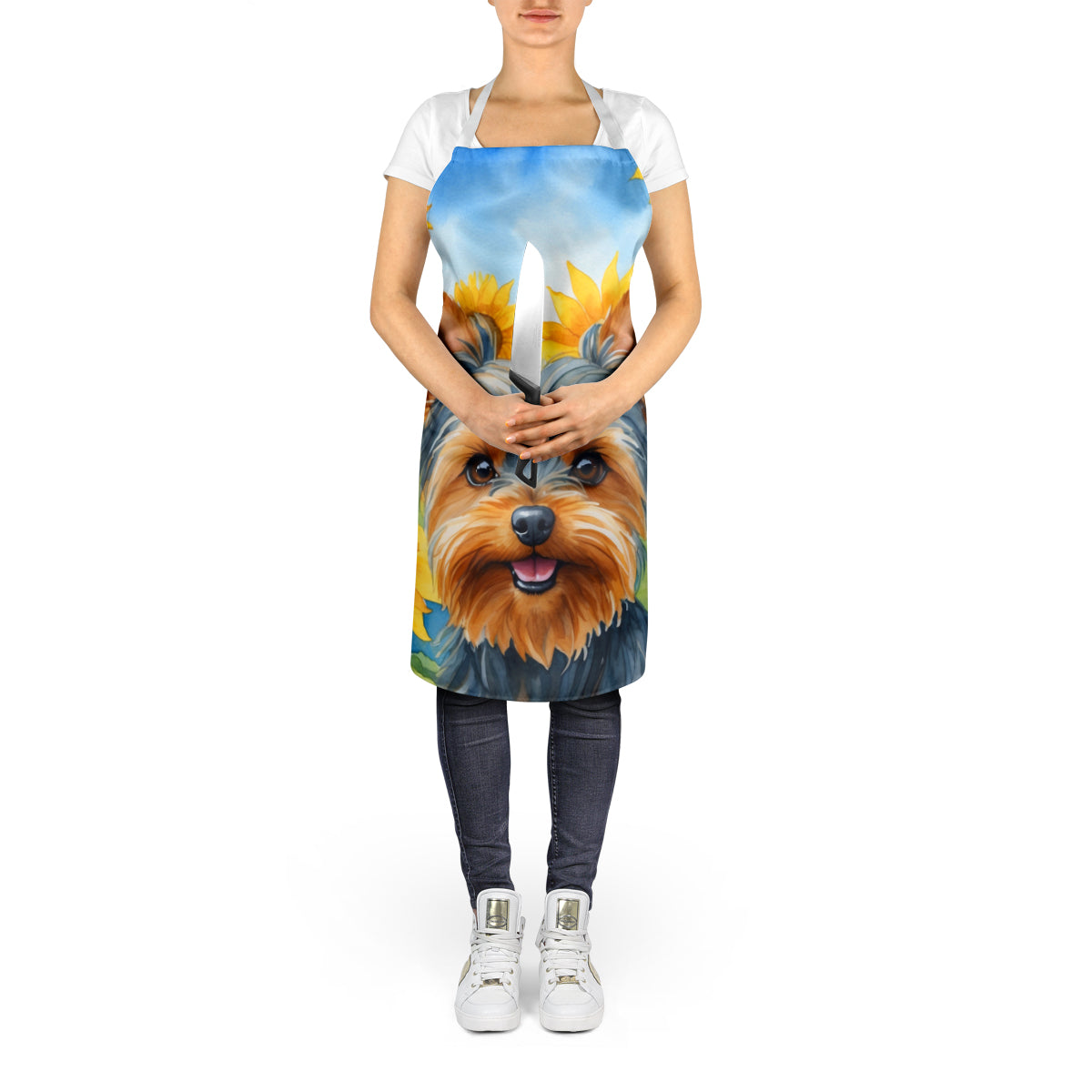 Yorkshire Terrier in Sunflowers Apron-4
