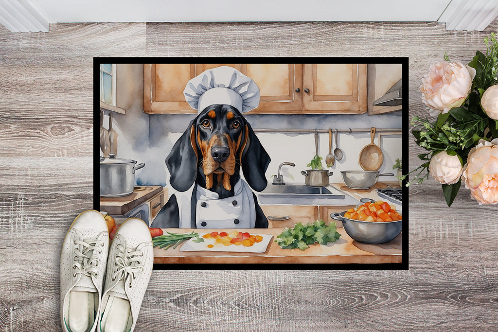 Black and Tan Coonhound The Chef Doormat-1