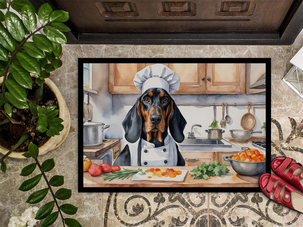 Black and Tan Coonhound The Chef Doormat-2