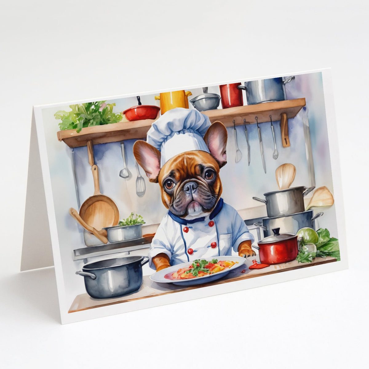 French Bulldog The Chef Greeting Cards Pack of 8-0