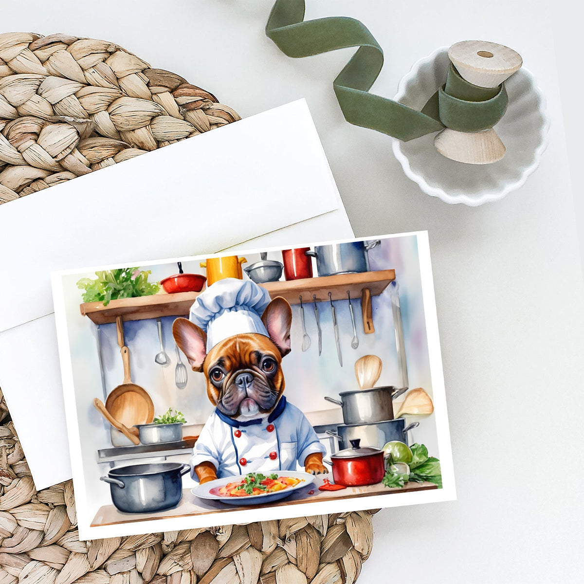 French Bulldog The Chef Greeting Cards Pack of 8-1