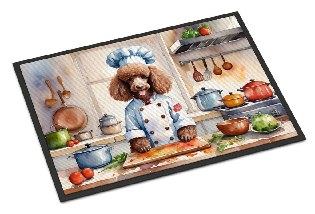 Chocolate Poodle The Chef Doormat-0