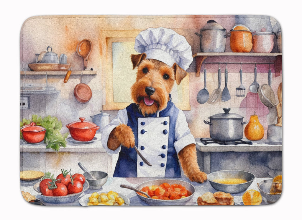 Welsh Terrier The Chef Memory Foam Kitchen Mat-0