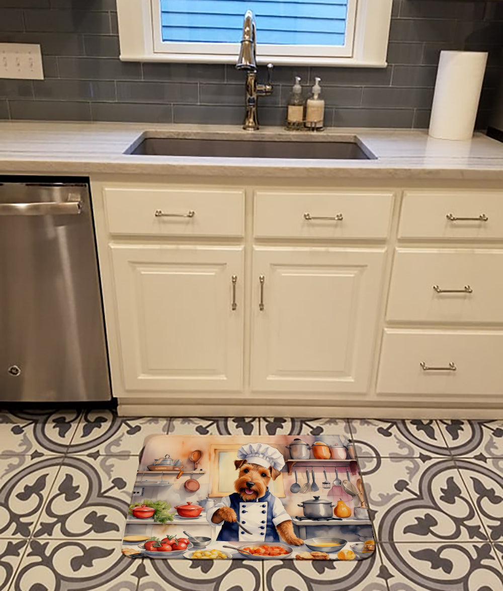 Welsh Terrier The Chef Memory Foam Kitchen Mat-1