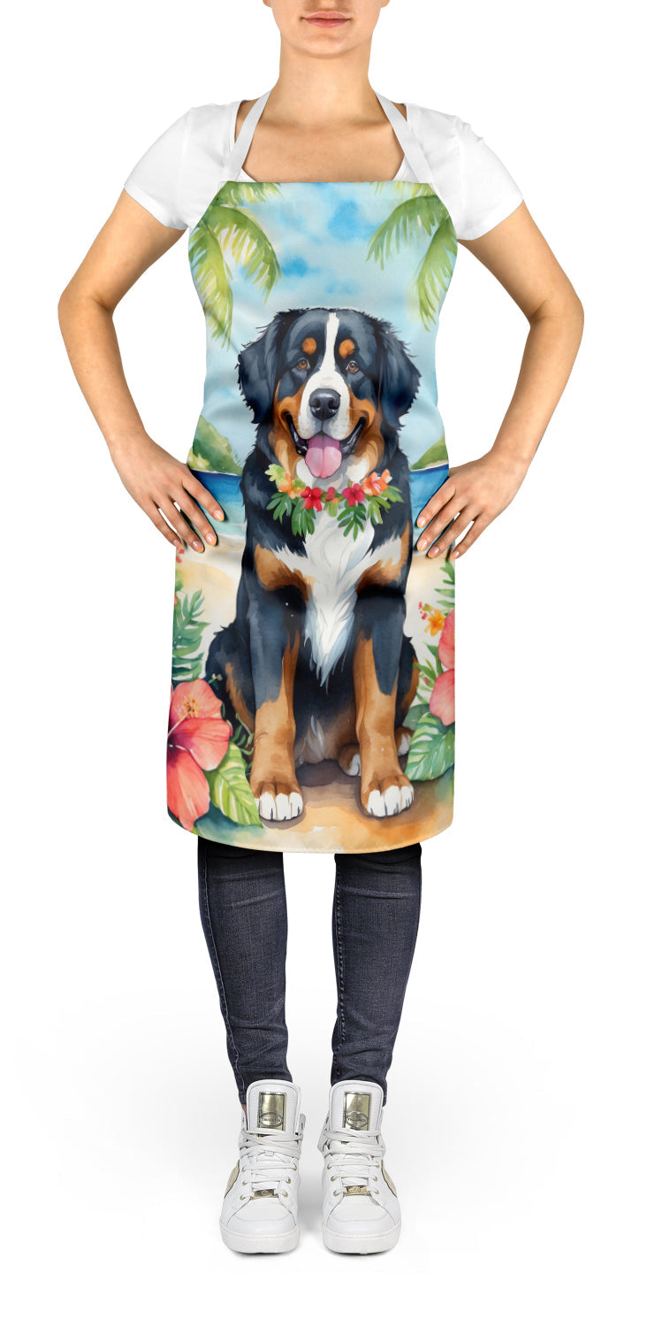 Bernese Mountain Dog Luau Apron-1