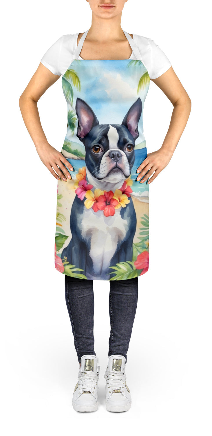 Boston Terrier Luau Apron-1
