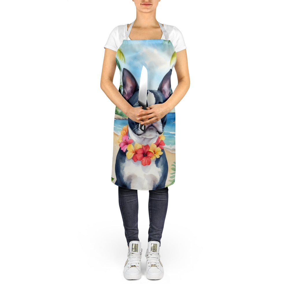 Boston Terrier Luau Apron-4