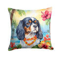 Cavalier Spaniel Luau Throw Pillow-0
