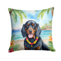 Gordon Setter Luau Throw Pillow-0
