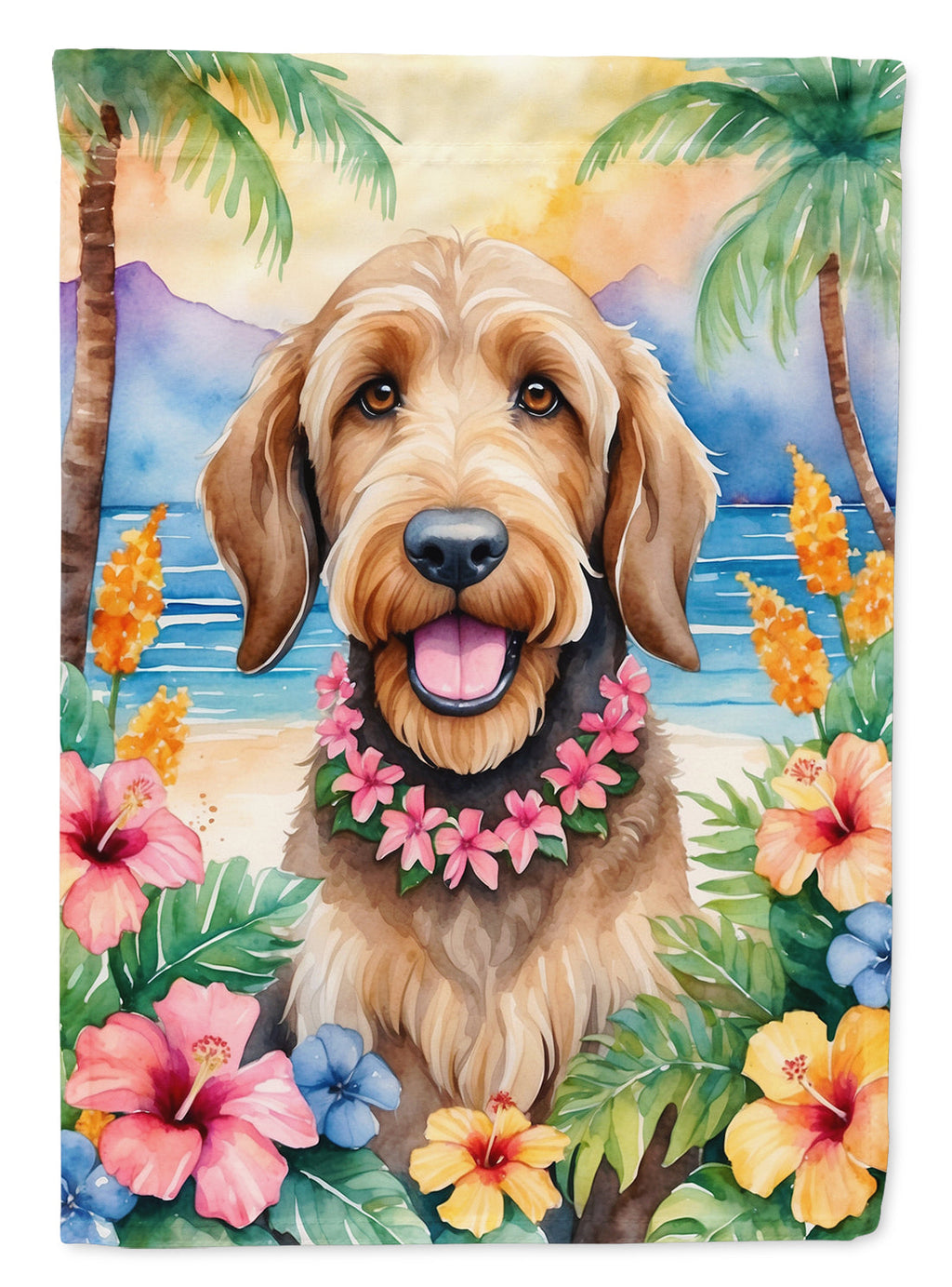 Otterhound Luau House Flag-0