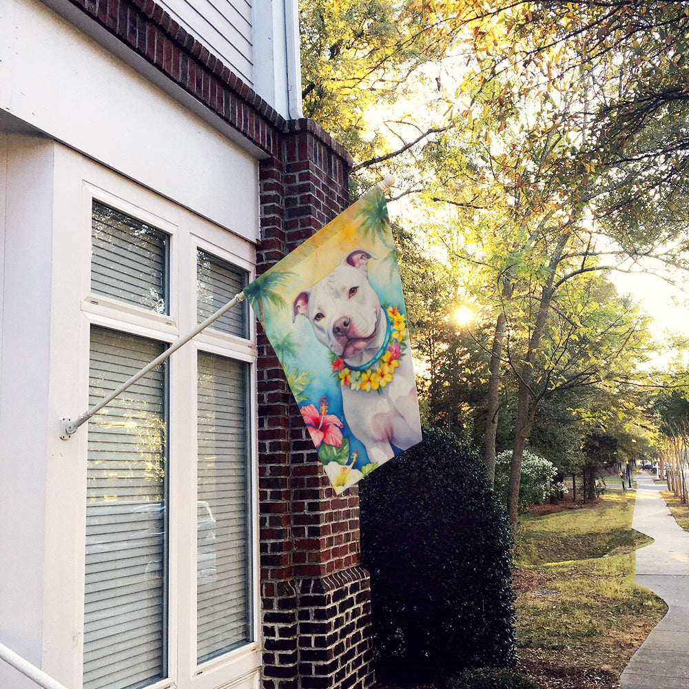 Pit Bull Terrier Luau House Flag-1
