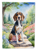 American English Coonhound Spring Garden House Flag-0