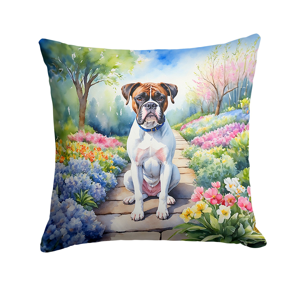 Boxer Spring Path Throw Pillow-0